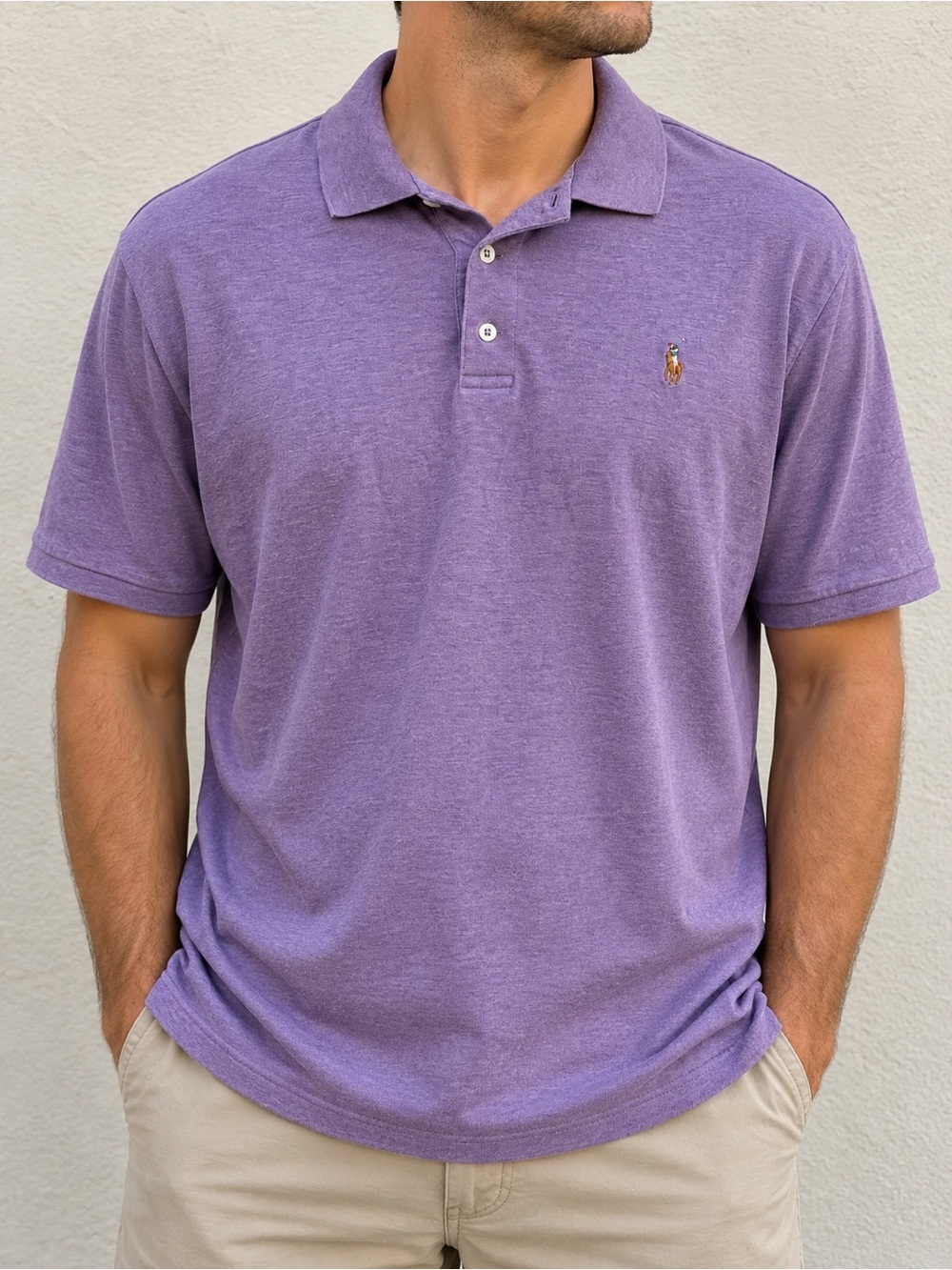 Polo Ralph Lauren Men’s XXL Classic Fit Purple 100% Cotton Polo Shirt